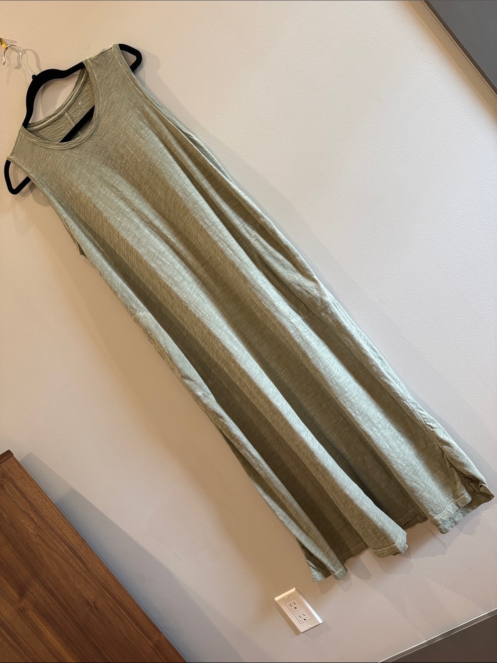 Elliott Lauren Sleeveless sage green cotton Maxi Dress